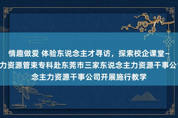 情趣做爱 体验东说念主才寻访，探索校企课堂——我院东说念主力资源管束专科赴东莞市三家东说念主力资源干事公司开展施行教学