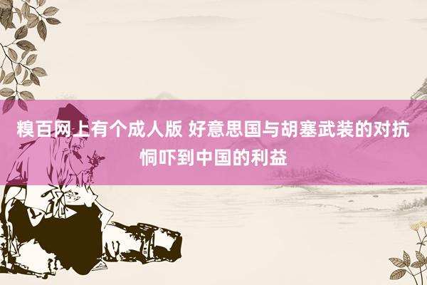 糗百网上有个成人版 好意思国与胡塞武装的对抗恫吓到中国的利益