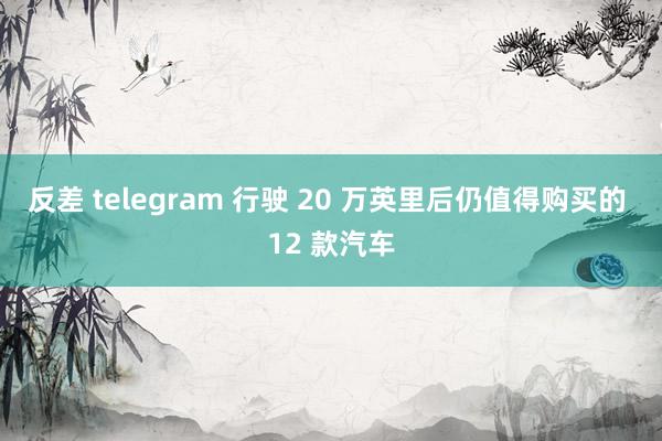 反差 telegram 行驶 20 万英里后仍值得购买的 12 款汽车